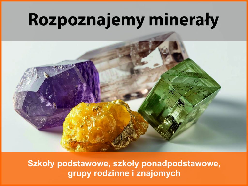 Różnobarwne, krystaliczne minerały